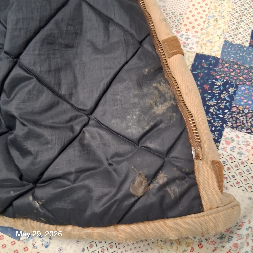 Vintage Carhartt JQ186 Arctic Quilt Lined Brown Canvas Jacket Large Faded J02 - Picture 6 of 13